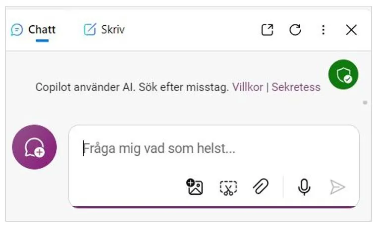 Inställning i Copilot: chattflik och tonalitet mer kreativ