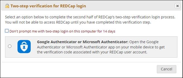 Authenticator - REDCap