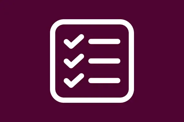 En ikon som symboliserar en checklista