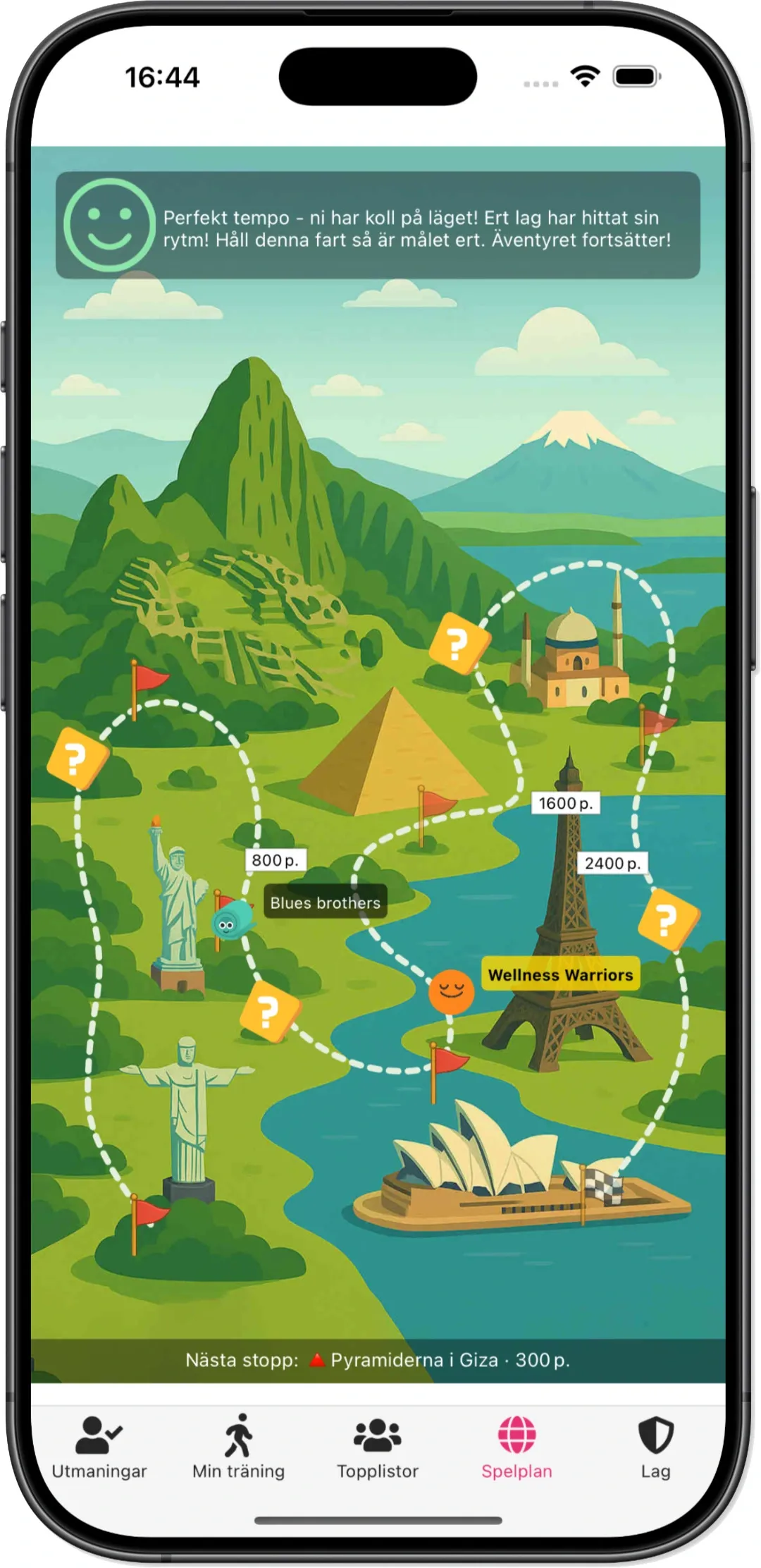 Get moving Challenge spelplan