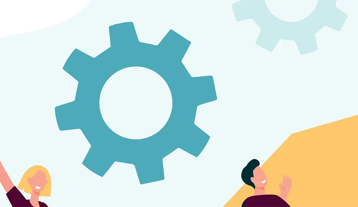 Dekorativ illustration som symboliserar projektarbete