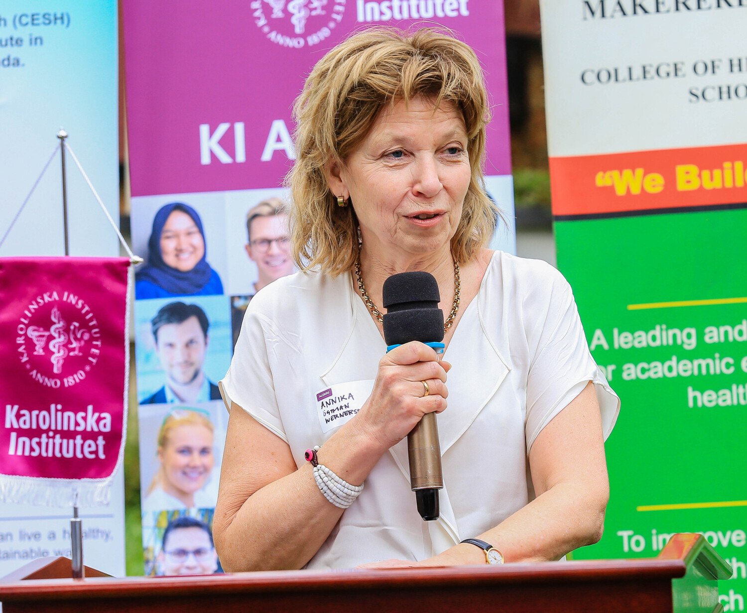 Annika Östman Wernerson during an Alumni event at Makerere University in Uganda