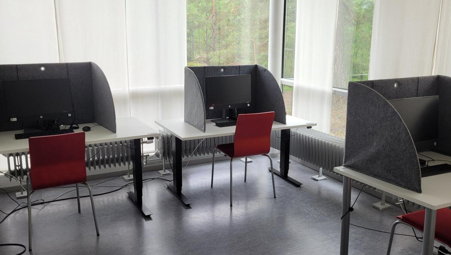 Interiörbild på mindre rum i skrivsal ANA23.