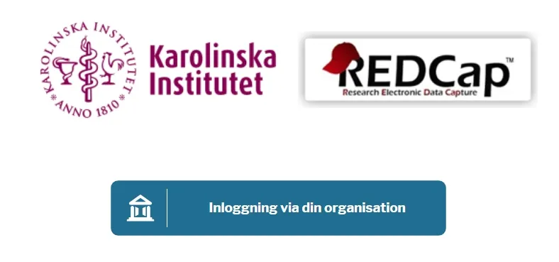 REDCap inloogningskärm