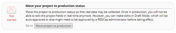 REDCap move to Production