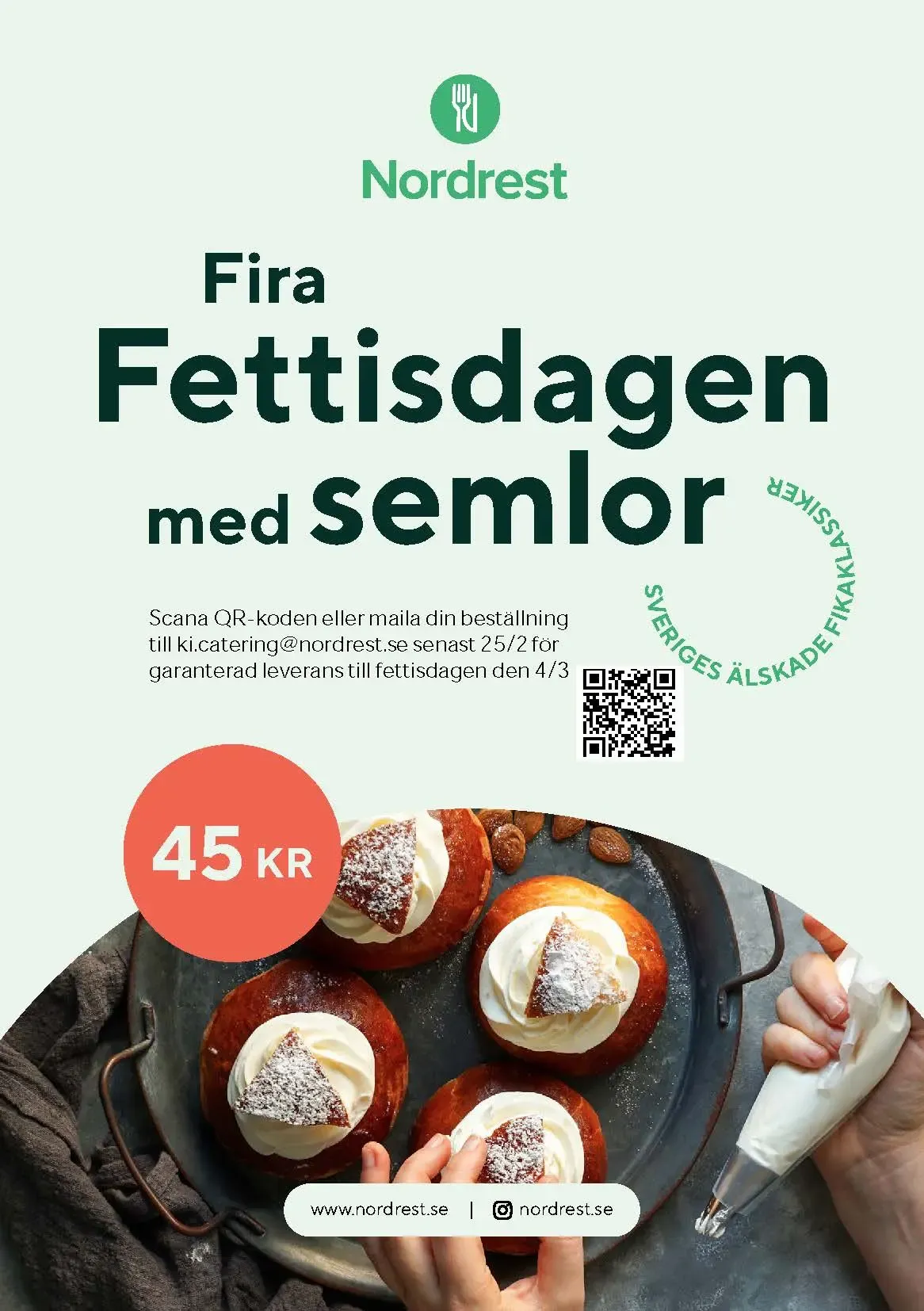 Fat med semlor på