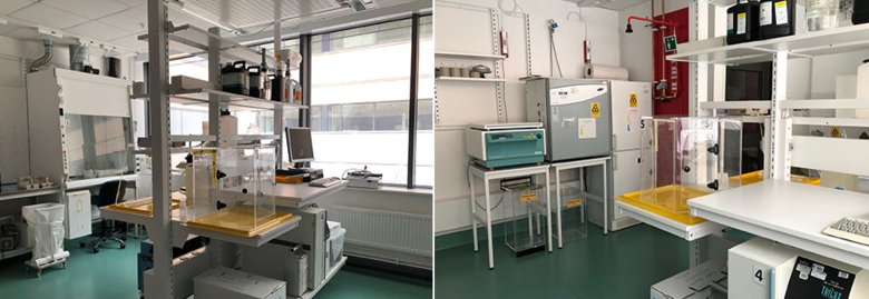 Foto på isotop labbet i ANA Futura