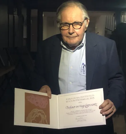 Professor emeritus Hugo Lagercrantz får 2025 års KI:s kulturpris
