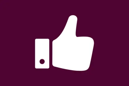 Ikon som illustrerar tummen upp